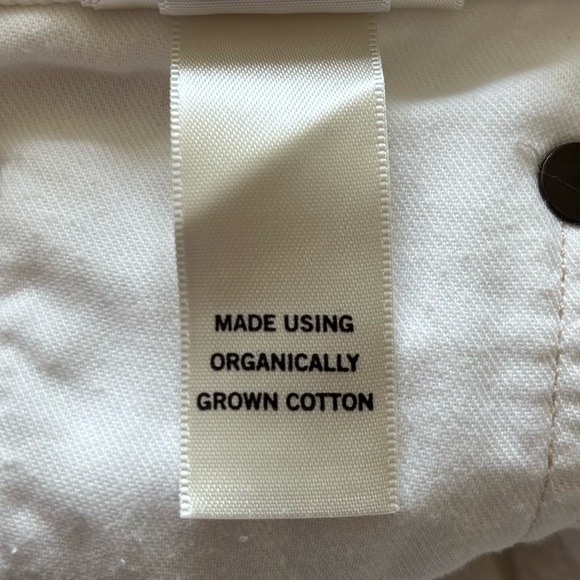 Agolde Riley Slant White Denim High Rise Straight Cropped Ripped Jeans EUC Sz 26 - Picture 9 of 10